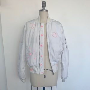 TopShop White hand painted jacket